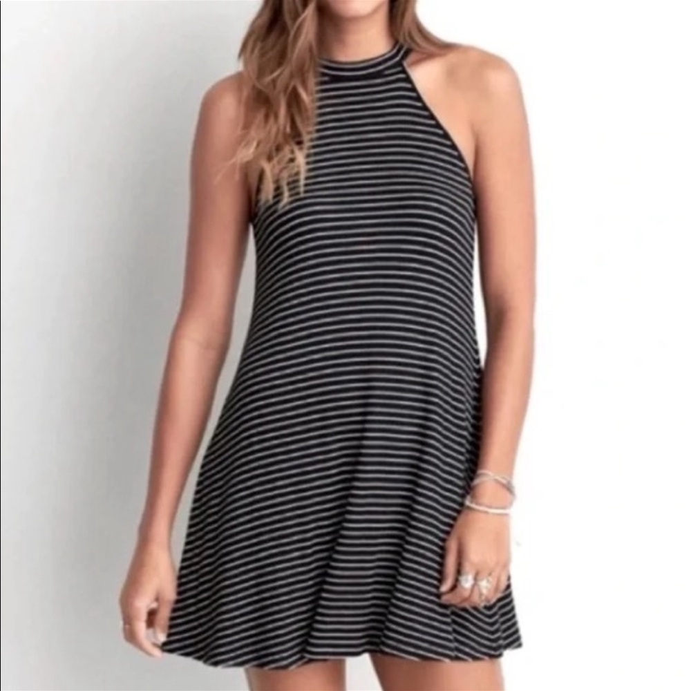 Striped American Eagle Halter Dress